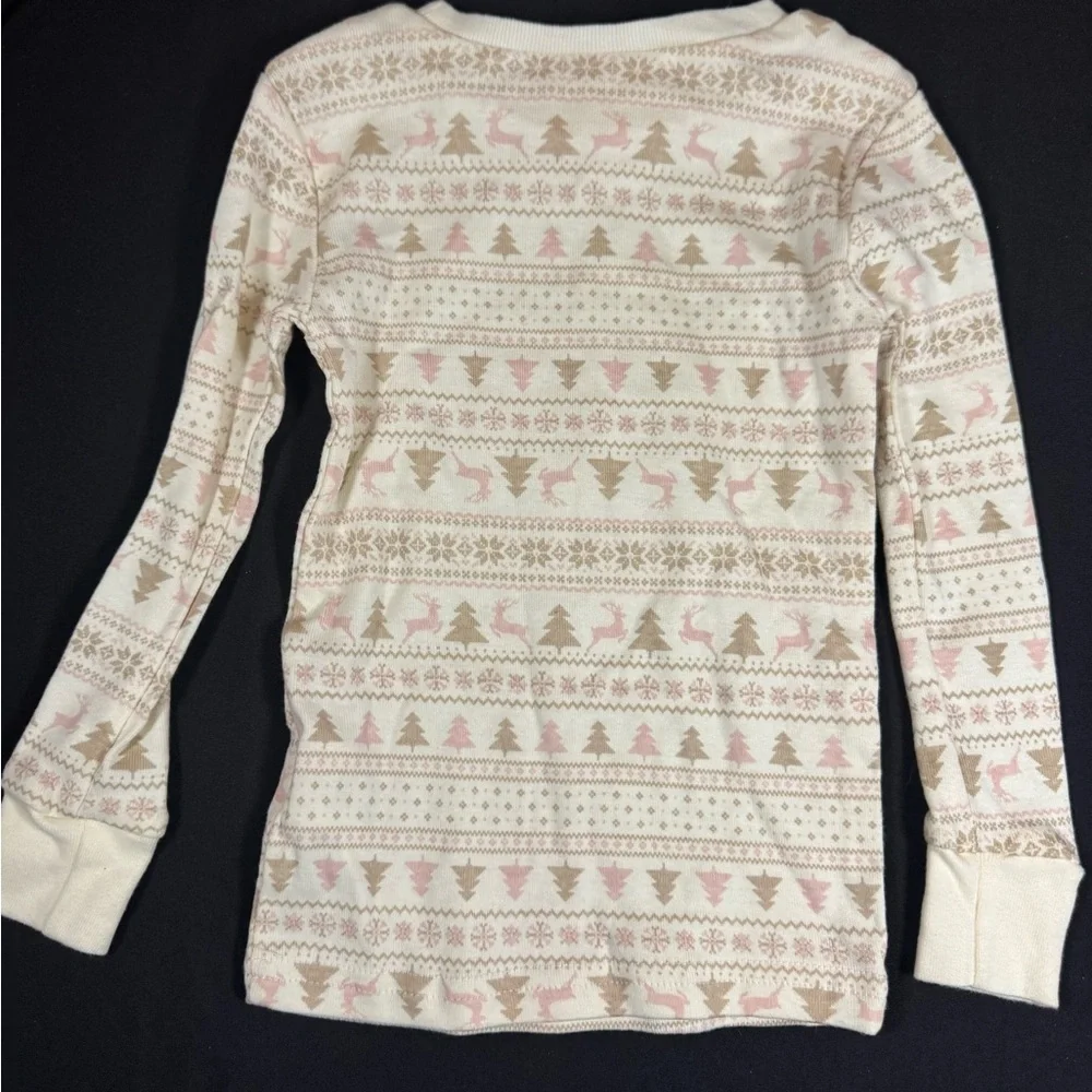 NWT Rabbit + Bear Organic Cotton 2T Fair Isle Deer Pajamas